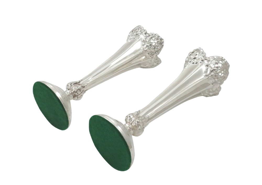 Pair of Antique Victorian Sterling Silver 6