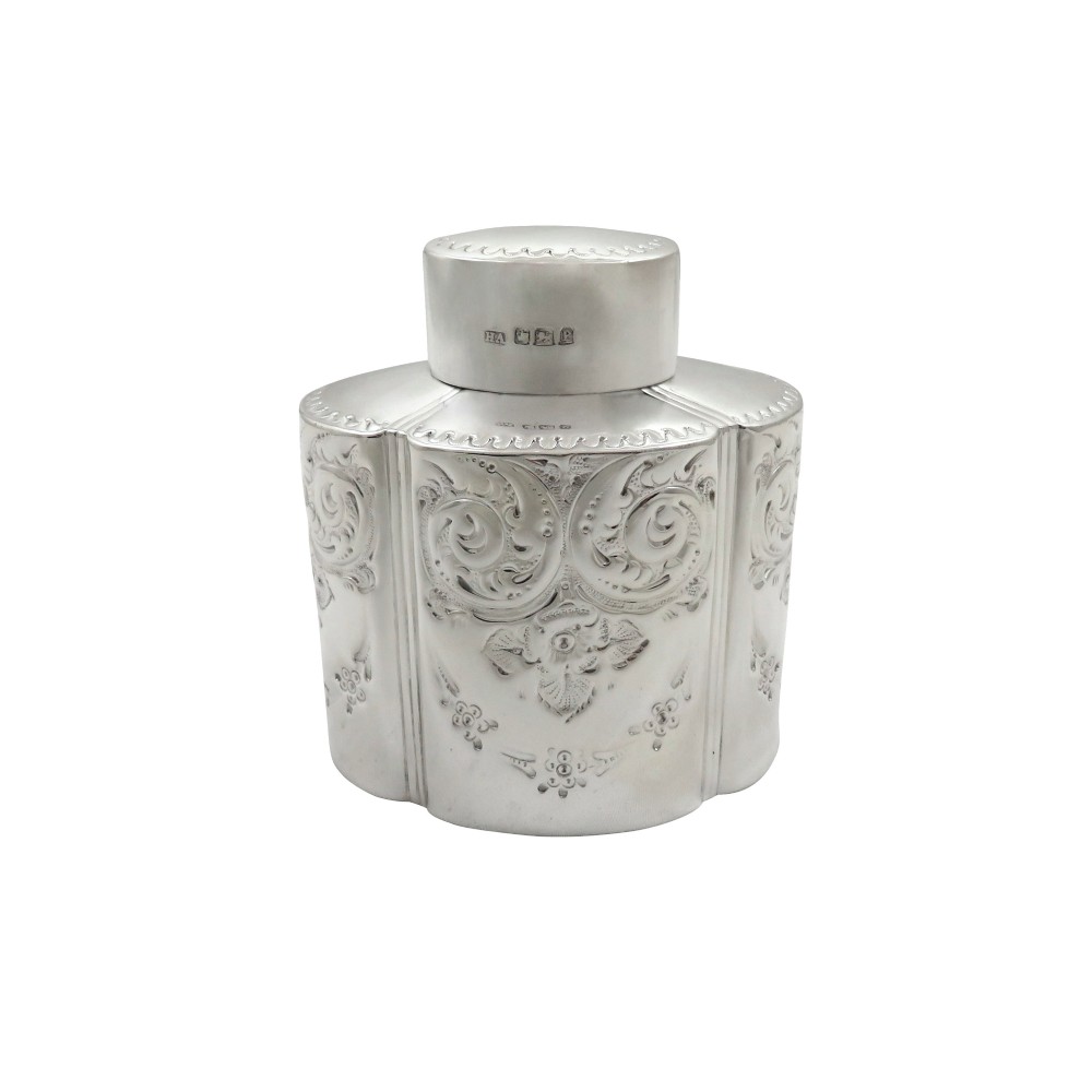 Antique Victorian Sterling Silver Caddy 1897