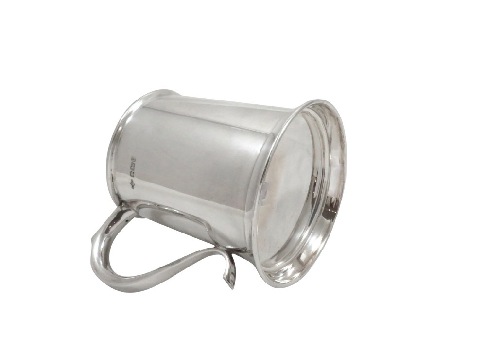 Vintage Sterling Silver Pint Tankard / Mug  View IV