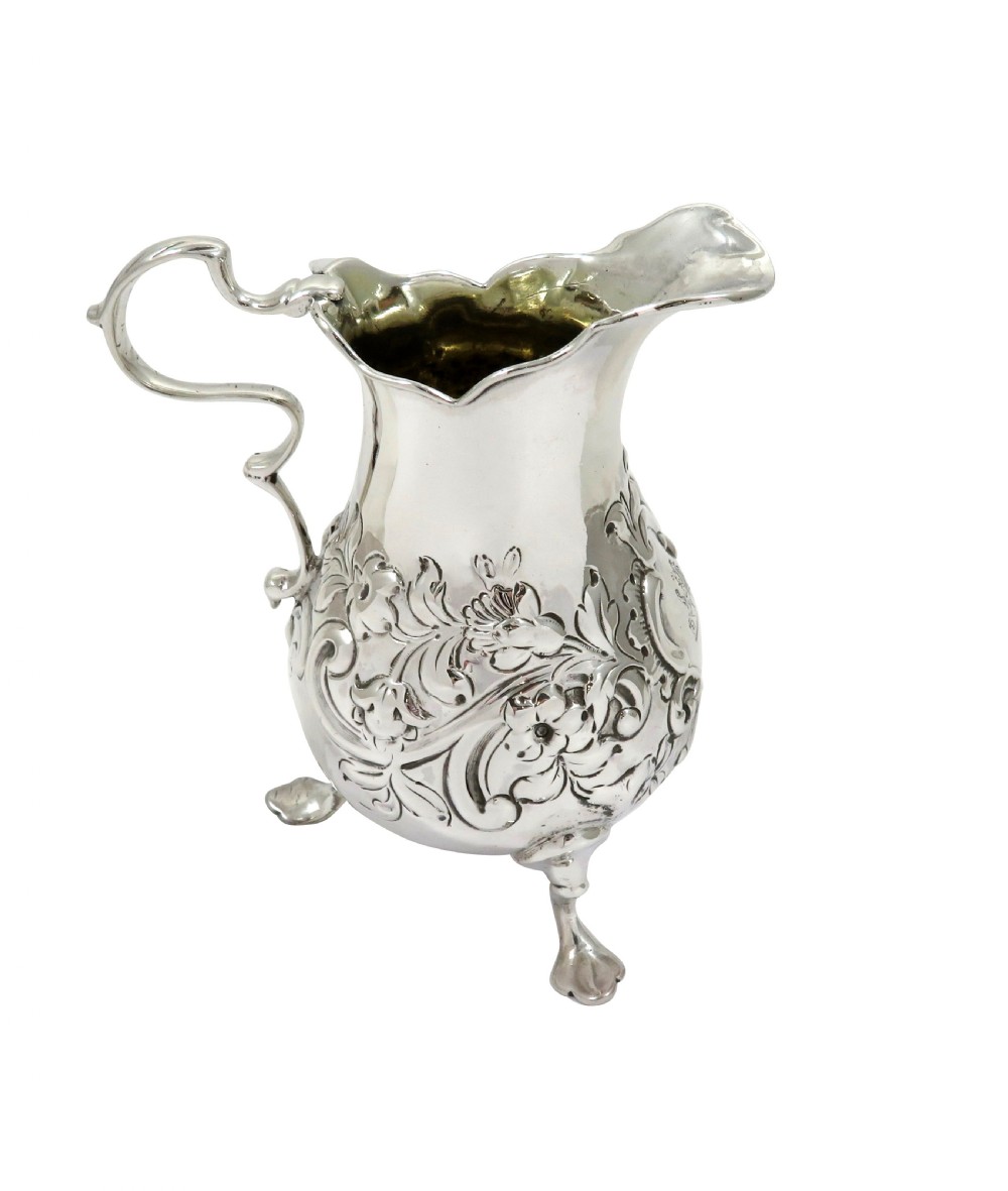 Antique Victorian Sterling Silver Jug with Lion Crest 1843 View IX