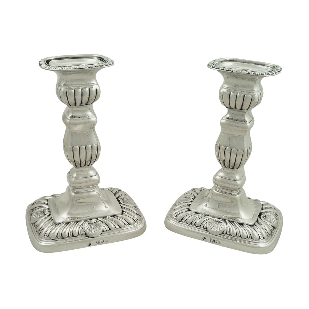 Pair of Antique Victorian Sterling Silver 7