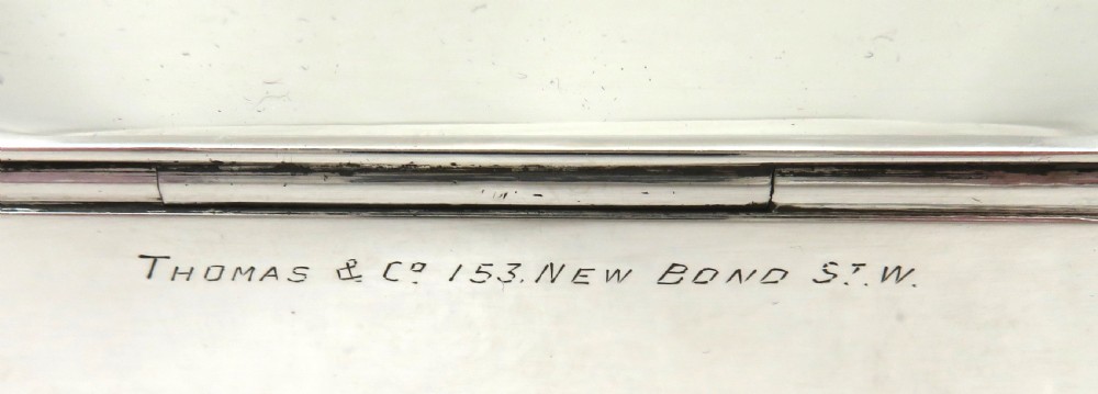 Antique Edwardian Sterling Silver Sandwich Box 1910 View V