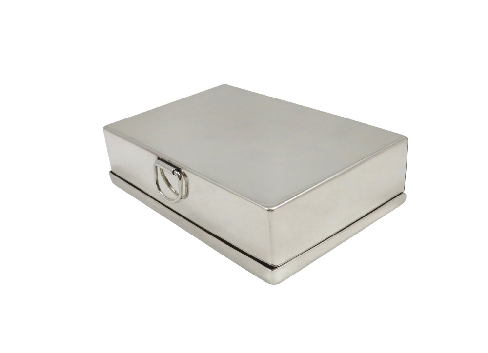 Antique Edwardian Sterling Silver Sandwich Box 1910 View VIII