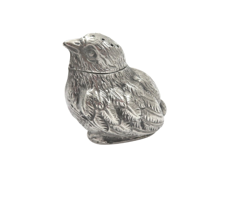 Antique Edwardian Sterling Silver 'Chick' Pepper / Pepperette 1906 View IX