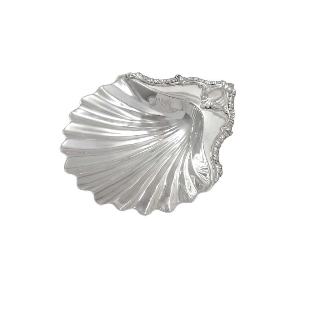 Antique Victorian Sterling Silver Shell Dish 1848