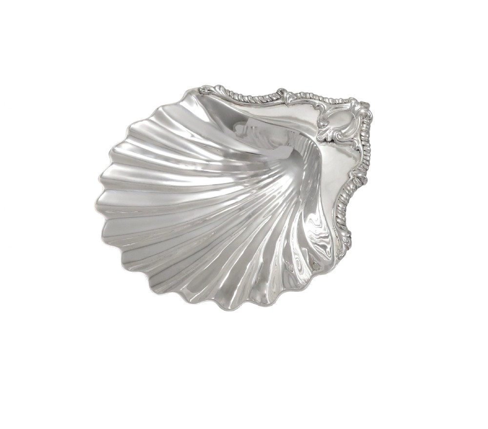 Antique Victorian Sterling Silver Shell Dish 1848 View VII