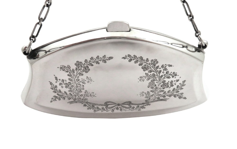 Antique Sterling Silver Purse 1912 View IV