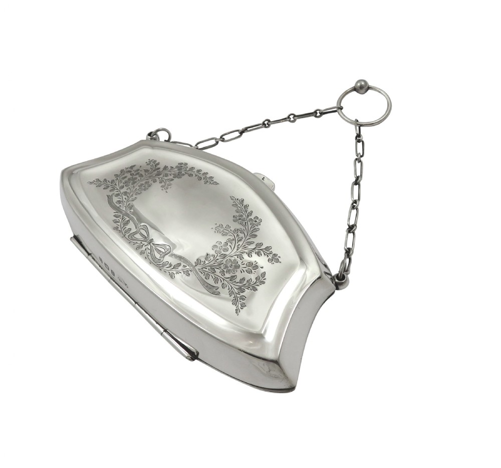 Antique Sterling Silver Purse 1912 View V