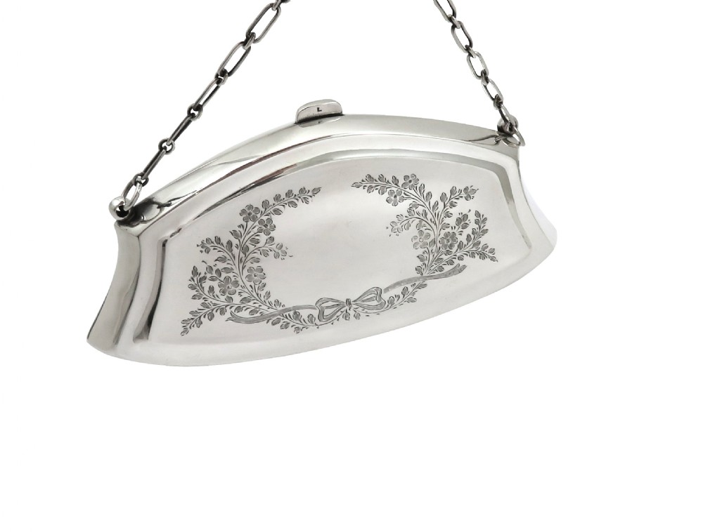 Antique Sterling Silver Purse 1912 View IX