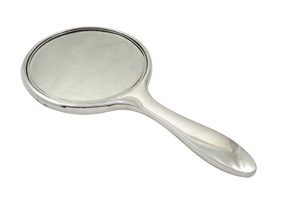 Antique Sterling Silver & Mother of Pearl Hand Mirror 1922 View VI