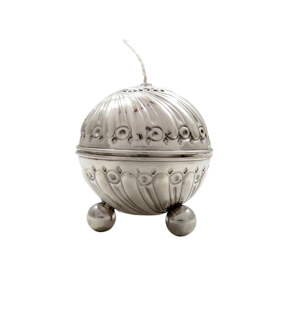 Antique Victorian Sterling Silver String Box / Holder 1892 View VI