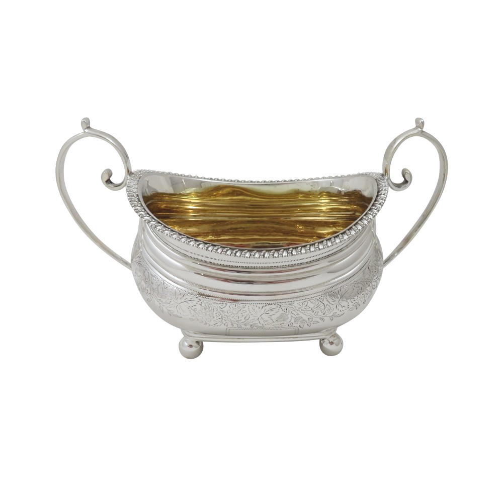 Antique Georgian Sterling Silver 2 Handle Bowl 1815