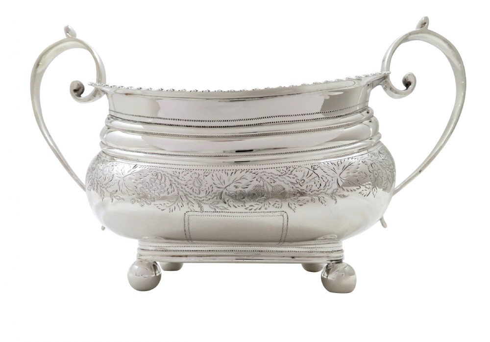 Antique Georgian Sterling Silver 2 Handle Bowl 1815 View V