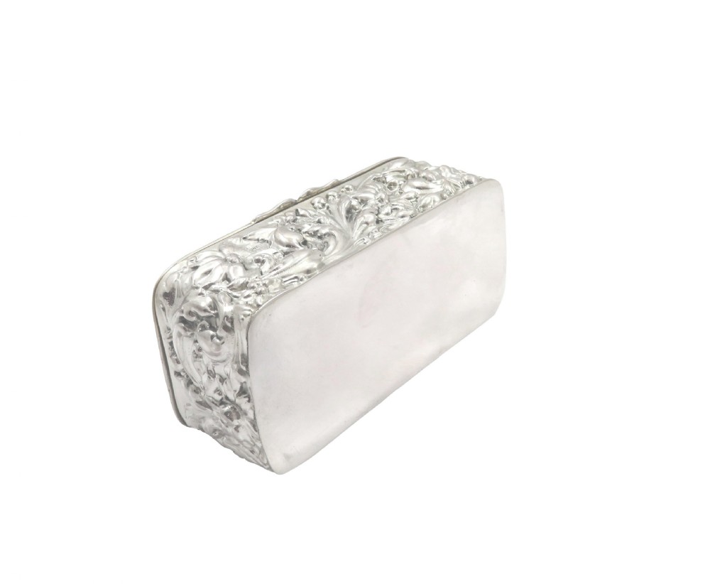 Antique Edwardian Sterling Silver Trinket Box 1904 View V