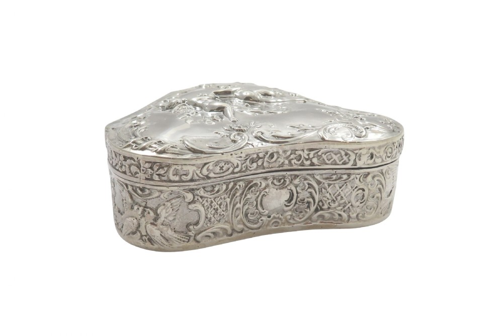Antique Edwardian Sterling Silver Trinket Box 1901 View VI