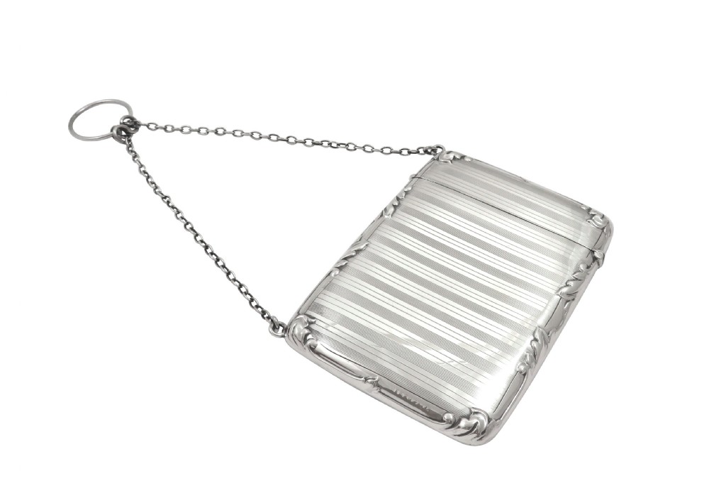Antique Sterling Silver Calling Card Case 1912 View II