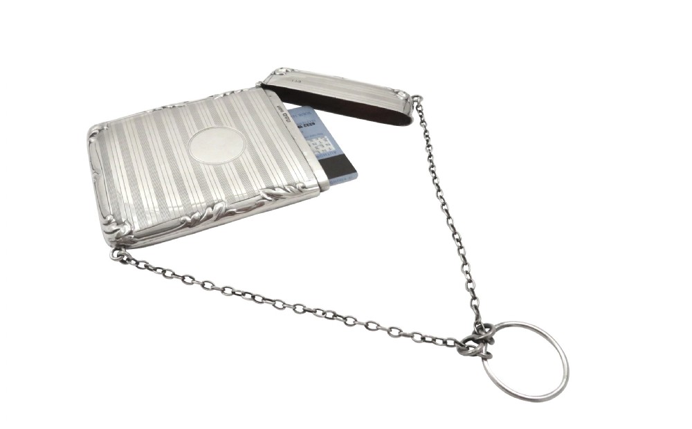 Antique Sterling Silver Calling Card Case 1912 View III