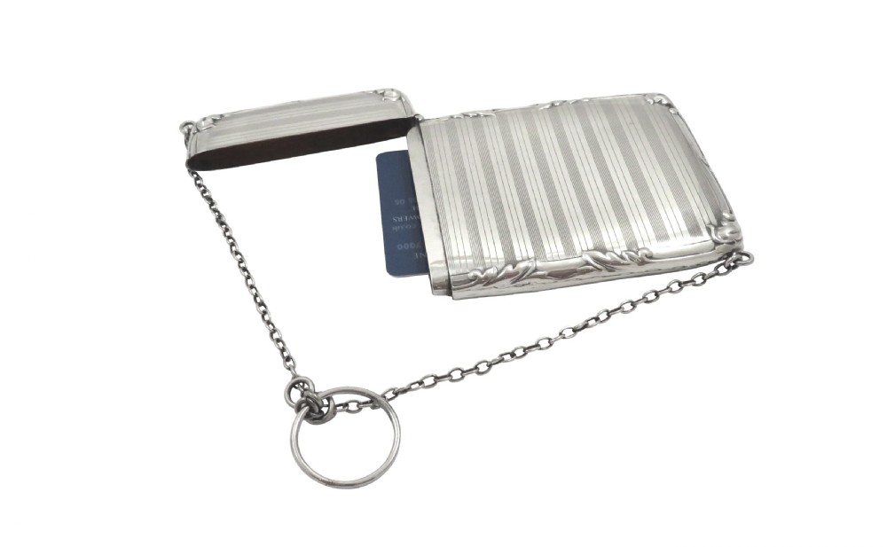 Antique Sterling Silver Calling Card Case 1912 View VII
