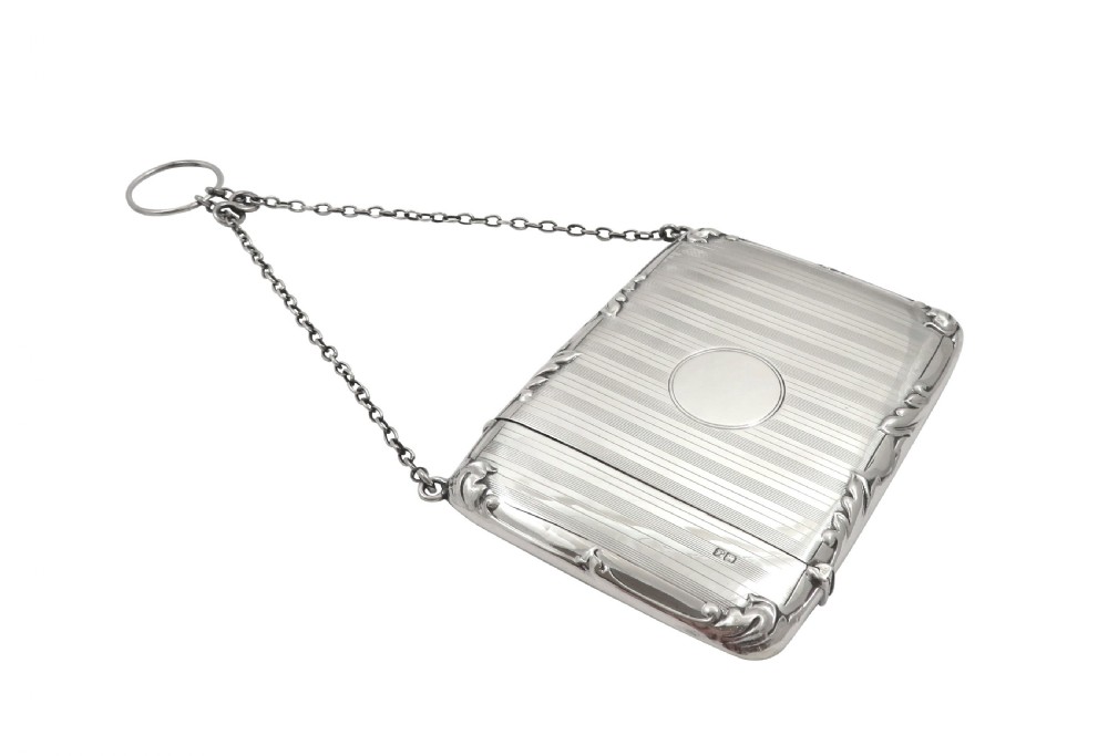 Antique Sterling Silver Calling Card Case 1912 View IX