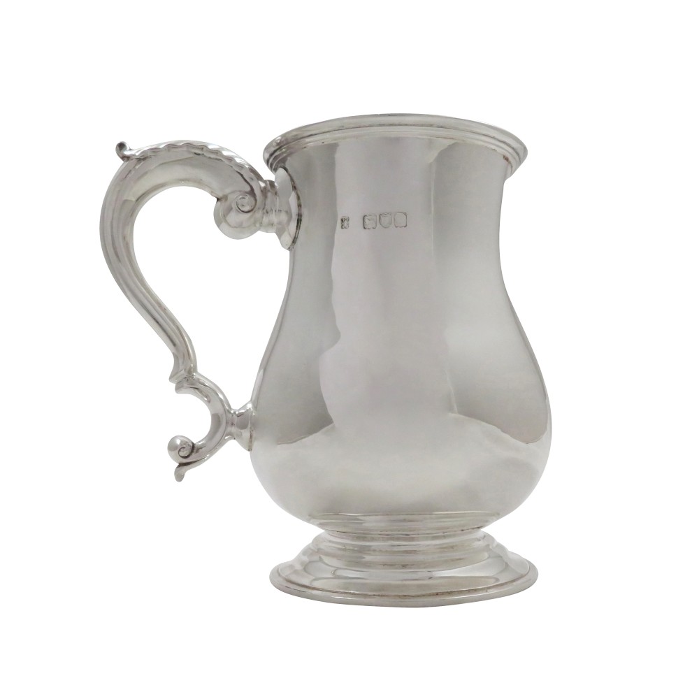 Antique Victorian Sterling Silver Pint Tankard / Mug 1898