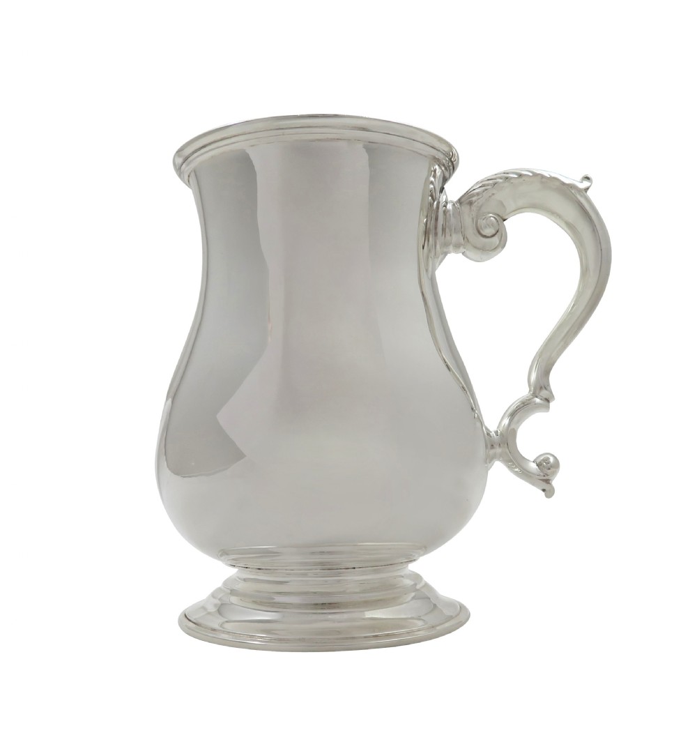 Antique Victorian Sterling Silver Pint Tankard / Mug 1898 View VII