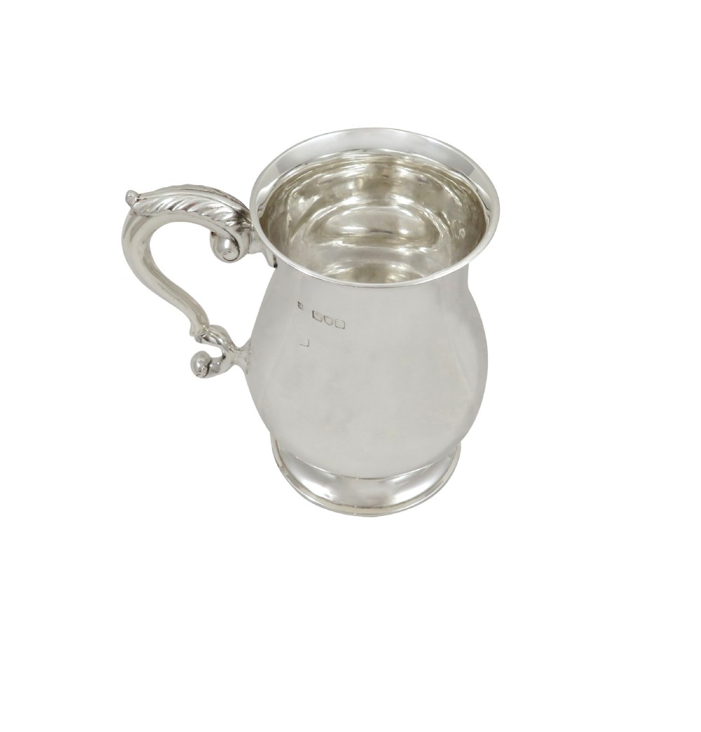 Antique Victorian Sterling Silver Pint Tankard / Mug 1898 View IX