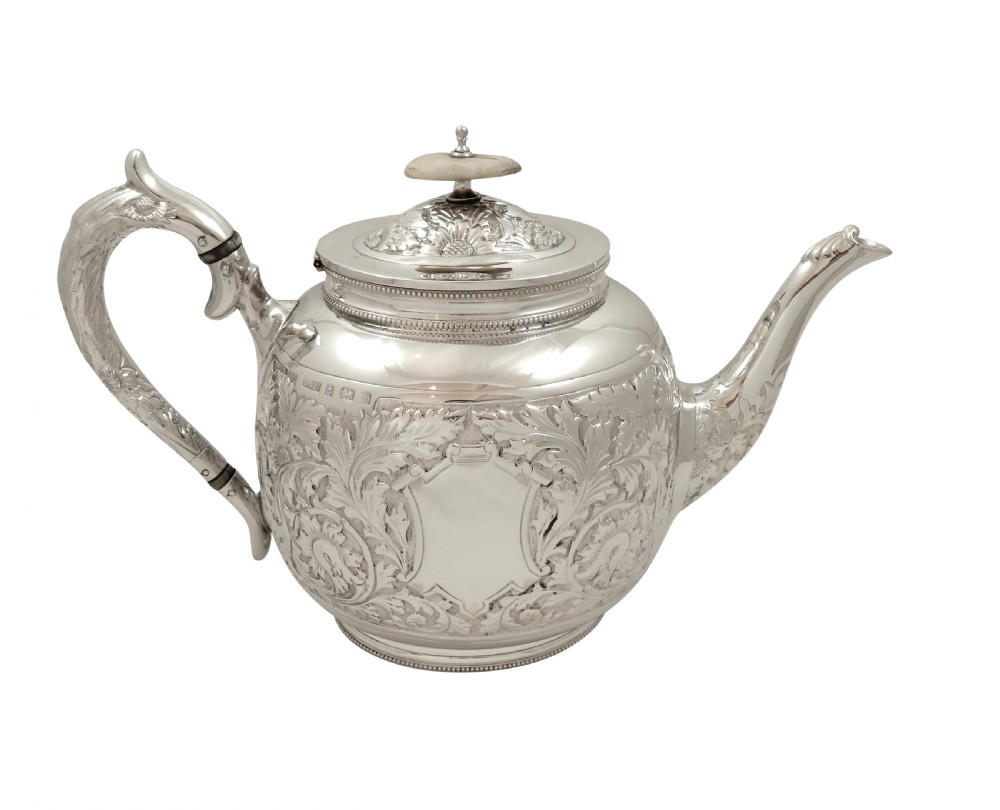 Superb Antique Edwardian Sterling Silver 5 Piece Tea & Coffee Set - 1901/1908 View IV