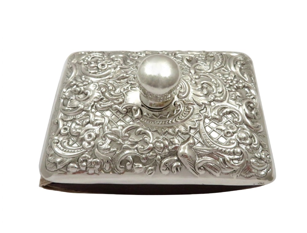 Antique Edwardian Sterling Silver Desk Top Roller Blotter 1905 View II