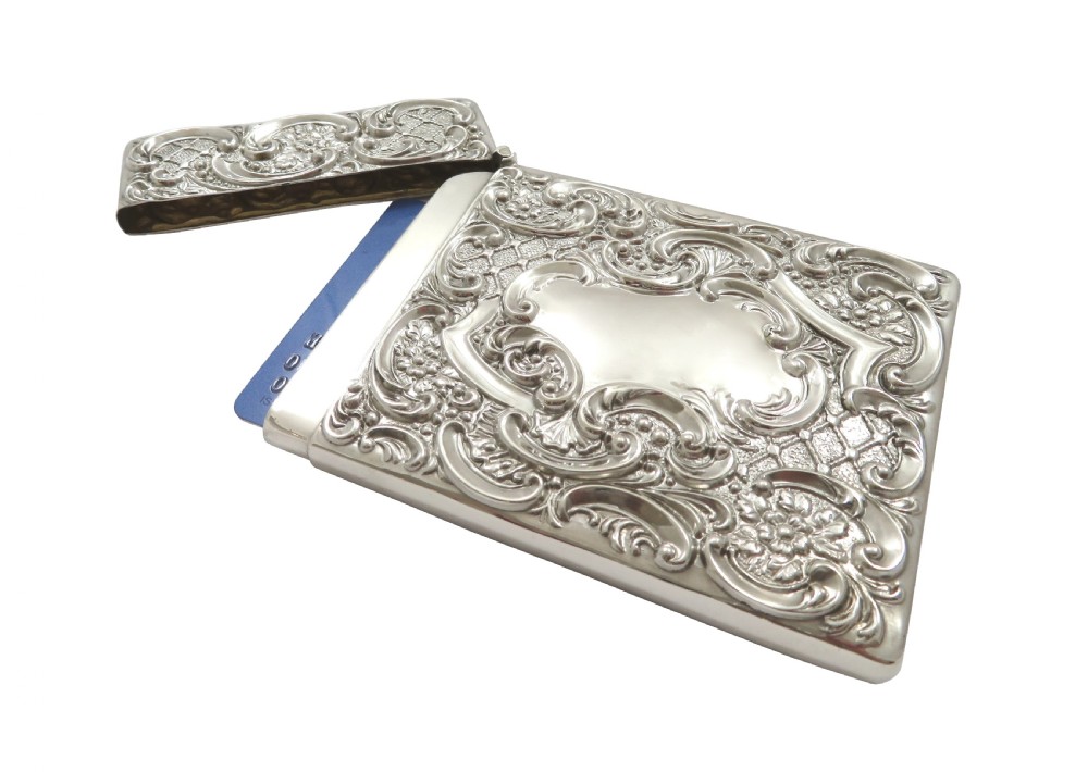 Antique Sterling Silver 'Stag' Card Case 1911 View III