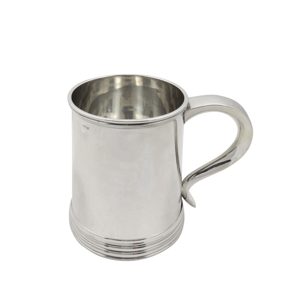 Antique Victorian Sterling Silver Pint Tankard / Mug 1899