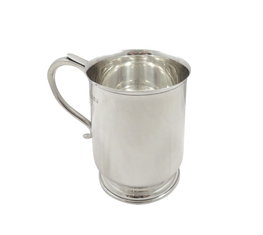 Vintage Sterling Silver Pint Tankard / Mug  View V