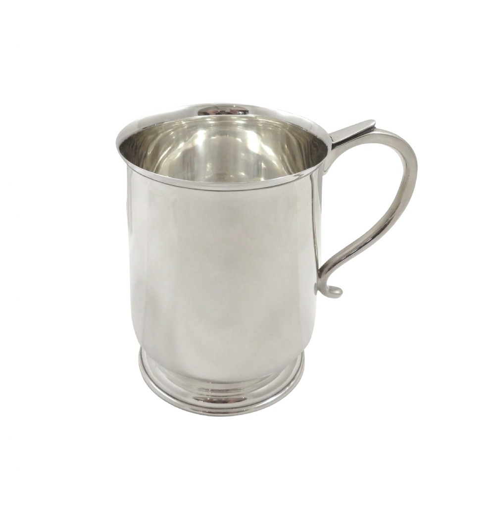 Vintage Sterling Silver Pint Tankard / Mug  View VIII