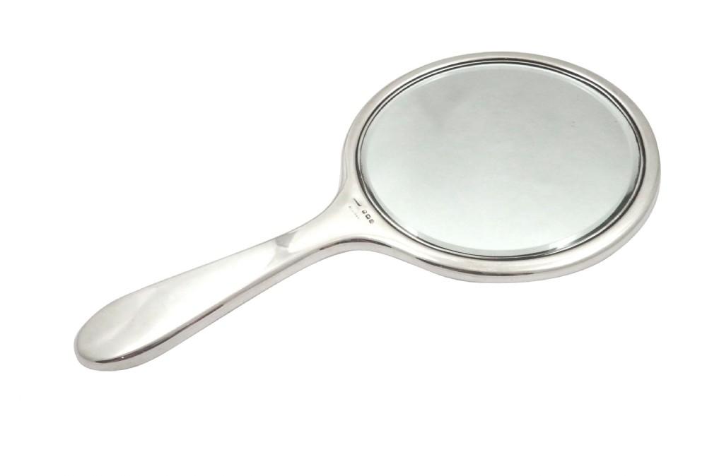 Antique Sterling Silver & Tortoiseshell Hand Mirror 1923 View VI