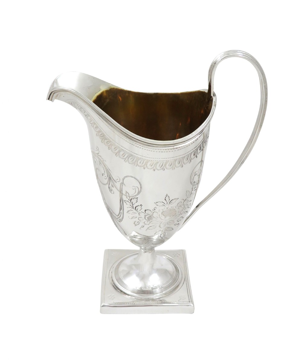 Antique Georgian Sterling Silver Jug 1799 View V