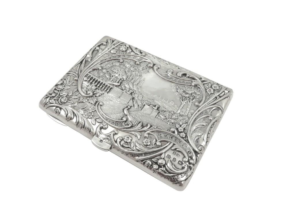 Antique Victorian Sterling Silver Aide Memoire/Card Case 1899 View VII