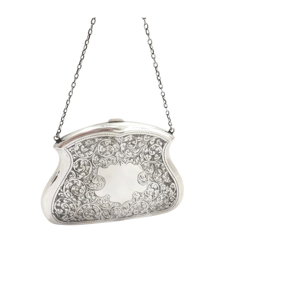 Antique Sterling Silver Purse 1917