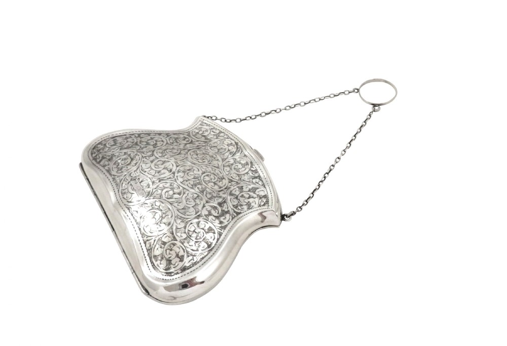 Antique Sterling Silver Purse 1917 View II