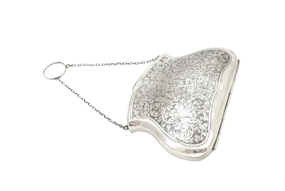 Antique Sterling Silver Purse 1917 View V