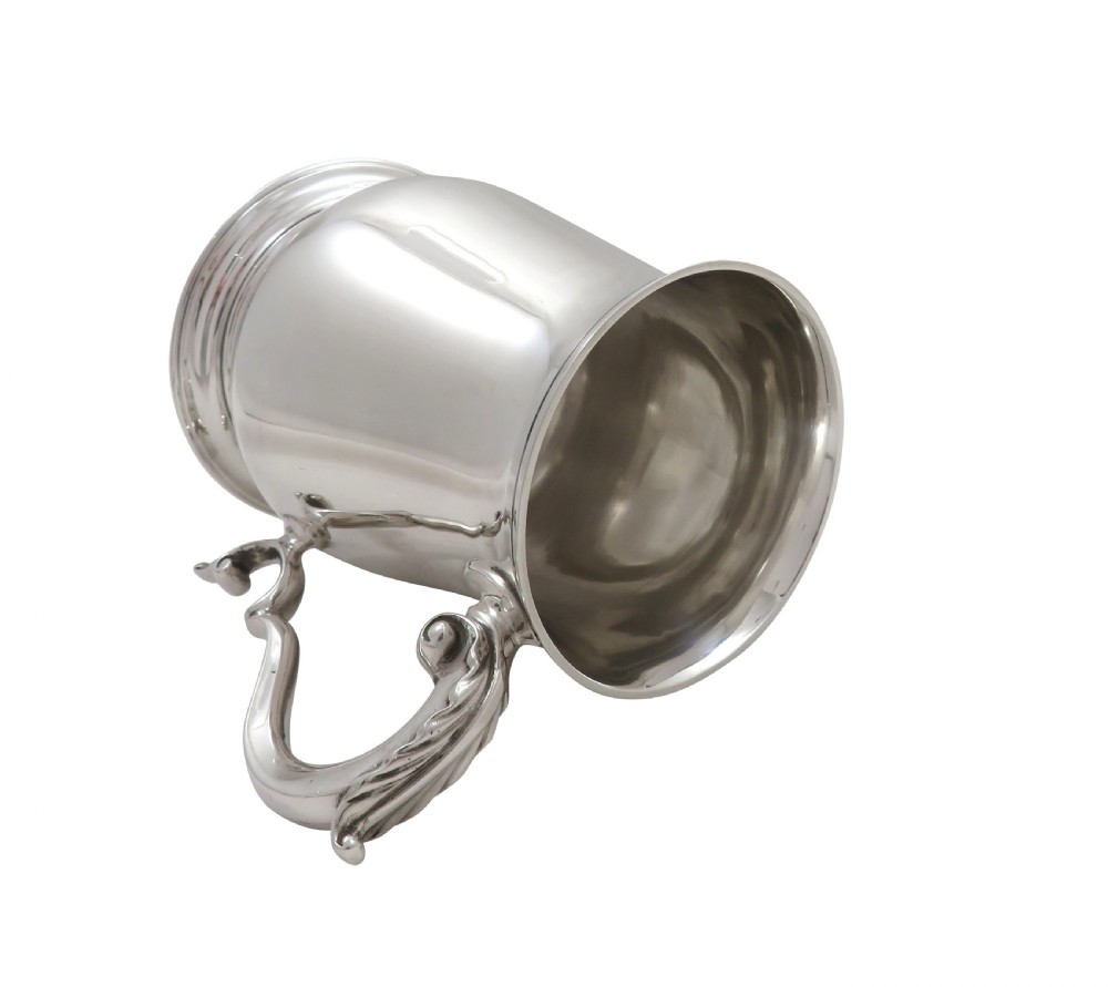 Vintage Sterling Silver Pint Tankard / Mug 1955 View III