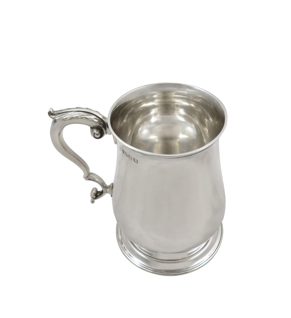 Vintage Sterling Silver Pint Tankard / Mug 1955 View V