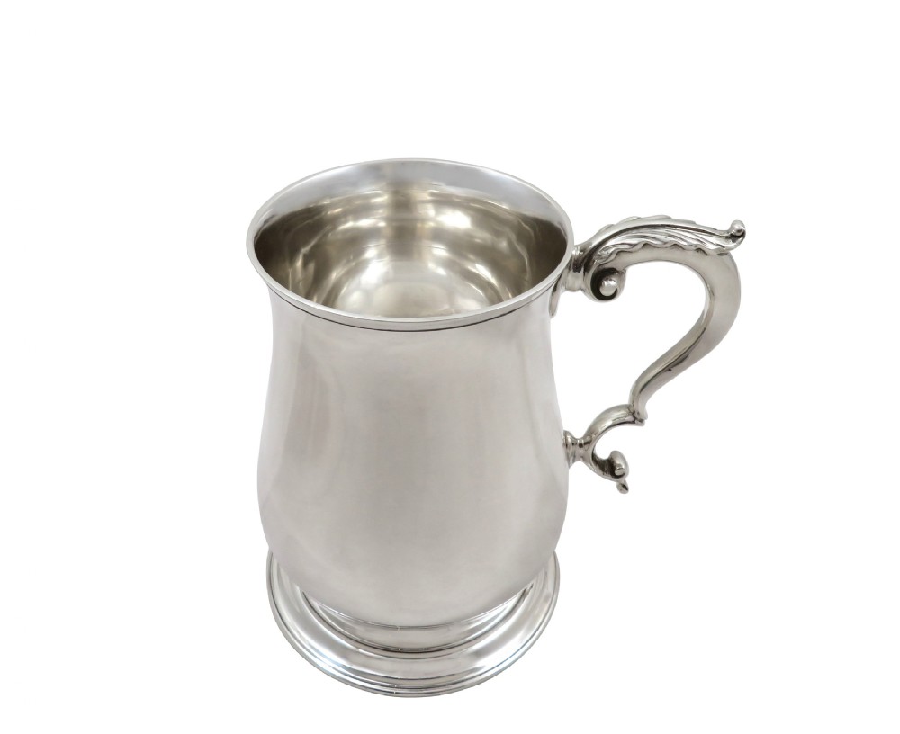 Vintage Sterling Silver Pint Tankard / Mug 1955 View VII