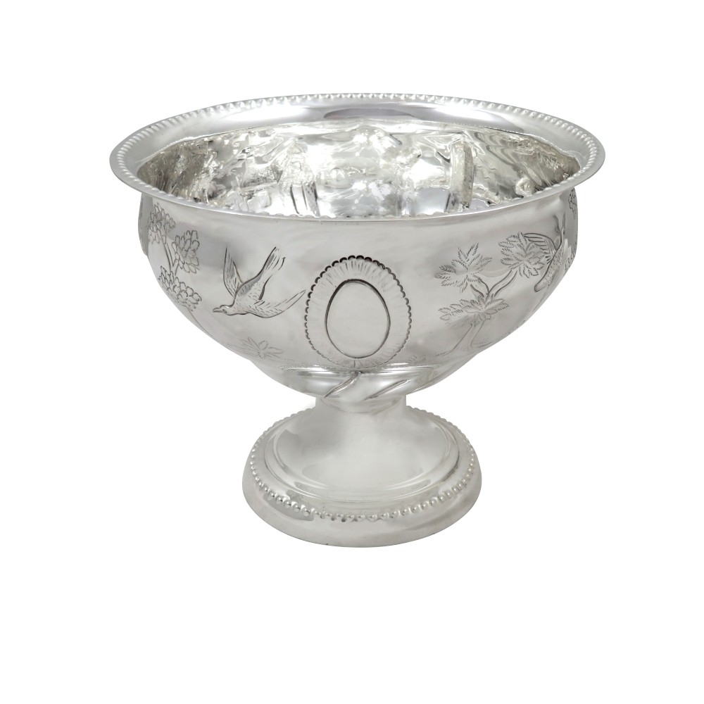 Antique Irish Edwardian Sterling Silver Bowl with Scenes - Dublin 1910
