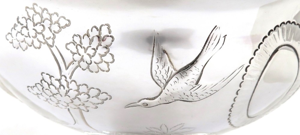 Antique Irish Edwardian Sterling Silver Bowl with Scenes - Dublin 1910 View X