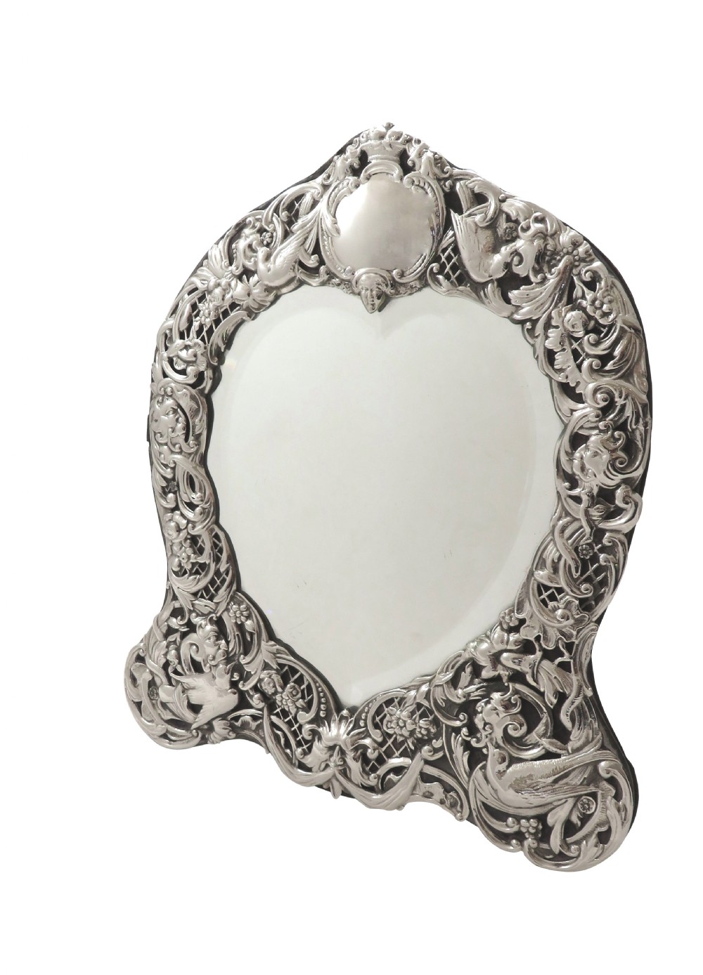Antique Victorian Sterling Silver Dressing Table Mirror 1892 View XI