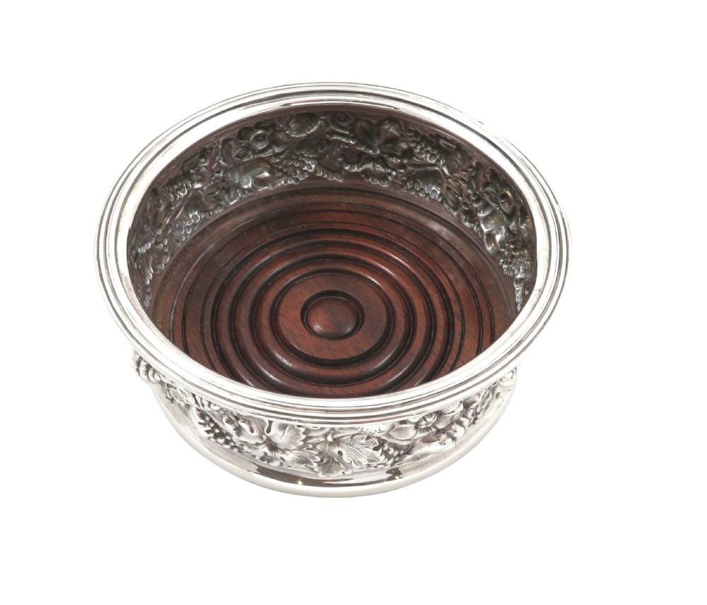 Vintage Sterling Silver Wine / Champagne Coaster View IV