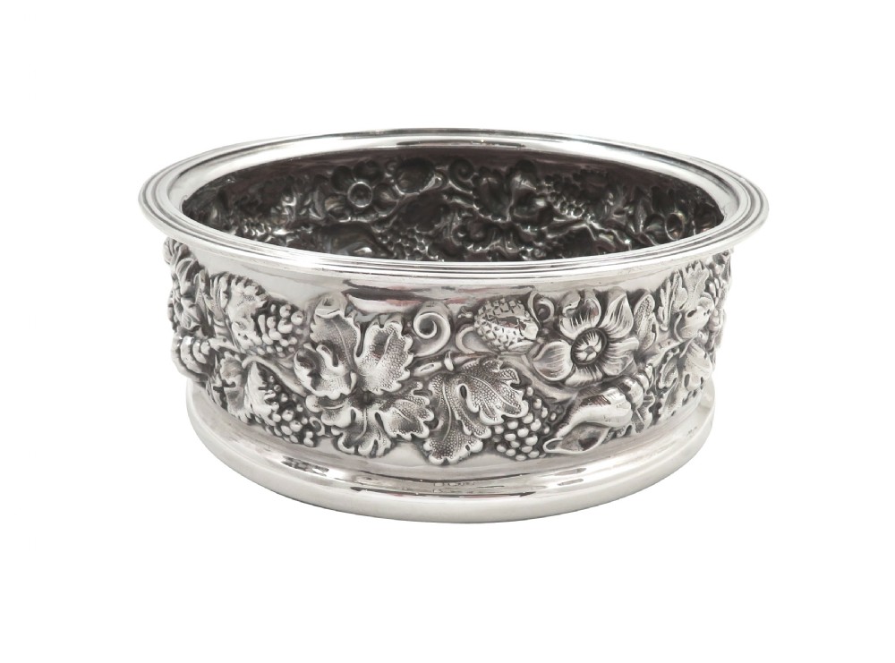 Vintage Sterling Silver Wine / Champagne Coaster View V