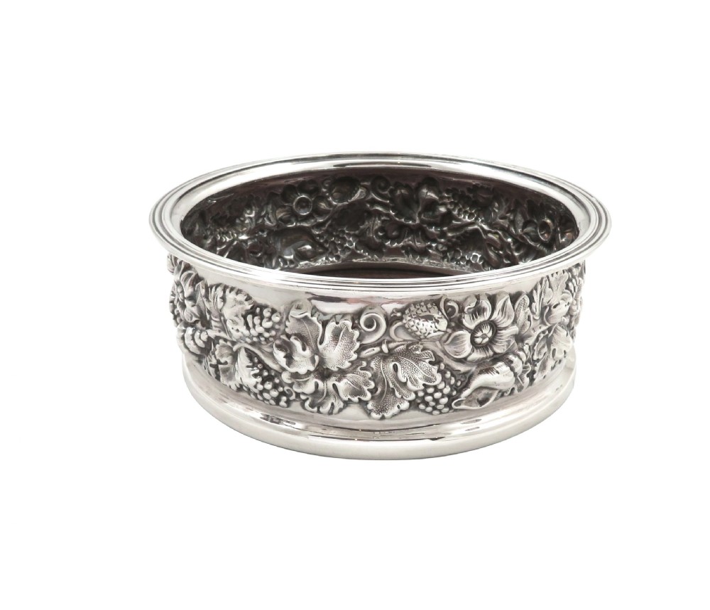Vintage Sterling Silver Wine / Champagne Coaster View VIII