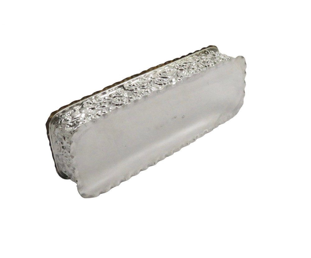Antique Edwardian Sterling Silver Trinket Box 1906 View VIII