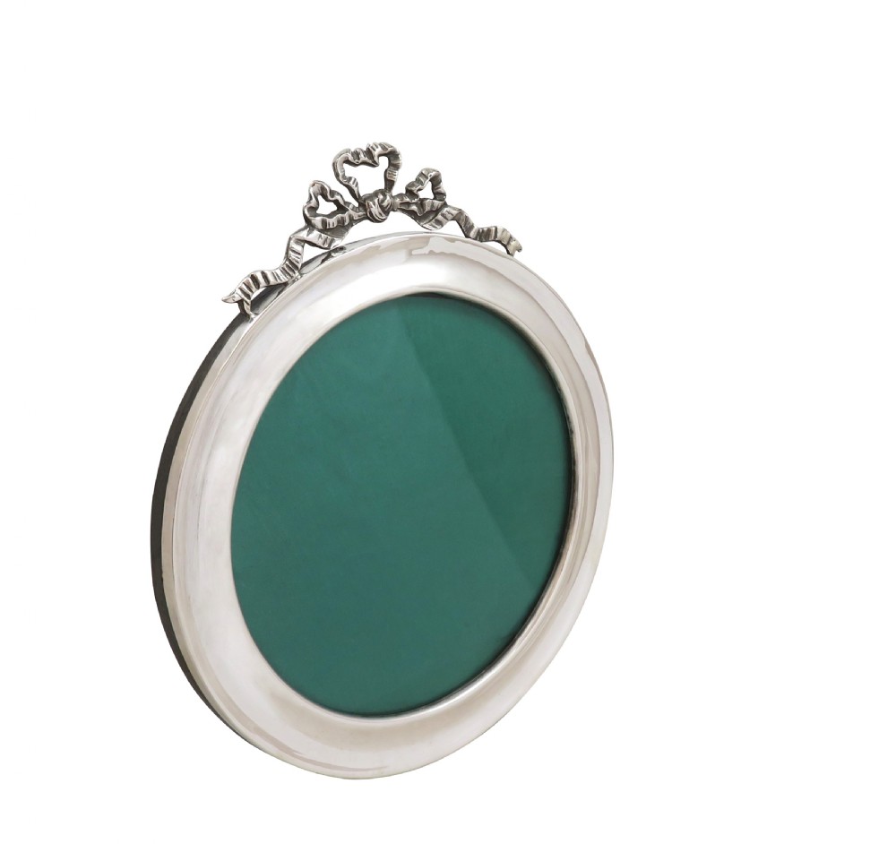 Antique Sterling Silver 'Bow / Ribbon' Photo Frame 1914 View II