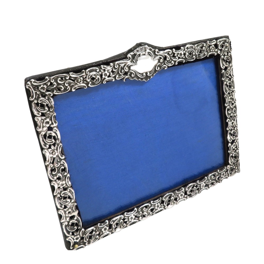 Antique Victorian Sterling Silver Landscape Photo Frame 1899
